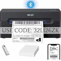 a printer with a bluetooth device and other items
